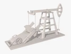 Oil Pump Jack 3D Model 3D model
