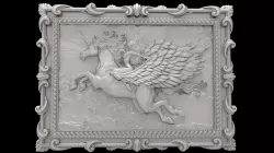Phegasus framed 3d stl models for artcam and aspire Programmes 3D model