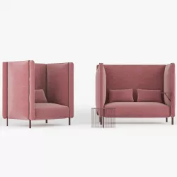 PINCH  High-back sofa 3D model