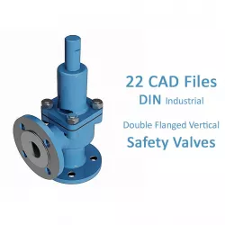 Pressure Safety Valves - DIN Flanged Ends -  3D model