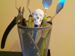 Printable Human Skull Pencil Topper