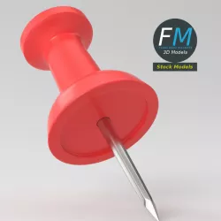 Push pin 3D model