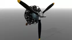 R-1830 Twin Wasp Aircraft Engine 3D model