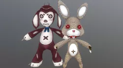 Rag doll monster Low-poly  3D model