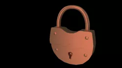 Retro lock 3D model