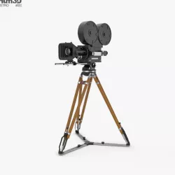 Retro Movie Camera 3D model