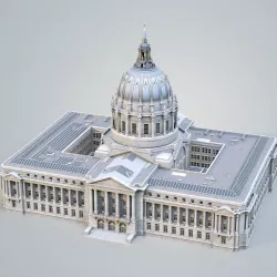 San Francisco City Hall Low-poly  3D model