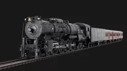 Santa Fe 3751 Steam Locomotive 3D model