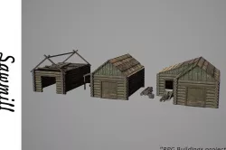 Sawmill Low-poly  3D model