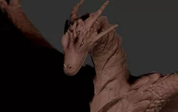 Scally Kaiju Dragon 3D sculpt model 3D model
