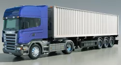 Scania truck R580 With Container Refrigerator 3D model