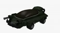 Sci-fi Battle Armored Car Low-poly  3D model