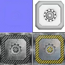 Sci-Fi Pannel 3D Model Low-poly  3D model