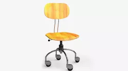SE40 walnut office chair 3D model