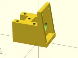 Small Gear Motor Mount (Dagu, other similar motors with 90 degree shaft)
