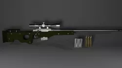 Sniper rifle  AWP 3D model
