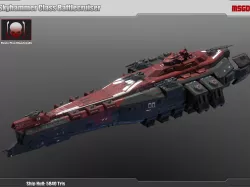 Spaceship Skyhammer Battlecruiser Low-poly  3D model
