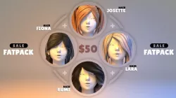 SPECIAL DISCOUNT Lara - Josette - Rumi - Fiona Hair FATPACK 3D model