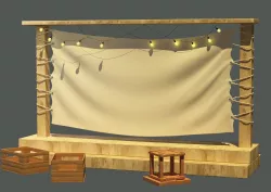 summer cinema 3D model