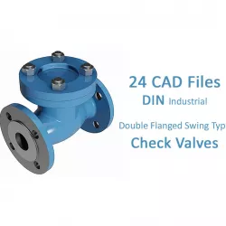 Swing Type Check Valves - DIN Flanged Ends -  3D model