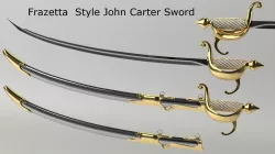 Sword Frazetta Style John Carter Sword 3D model