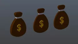 Symbols of money 3D model