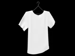 t-shirt hanging on a hanger men top tshirt rack men sleeve rack 3D model