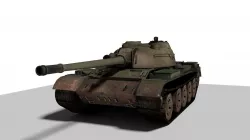 Tank T55 Low-poly  3D model