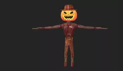 The Famer Pumpkin Low-poly  3D model