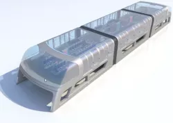 Train Bus - Concept of future transport system 3D model