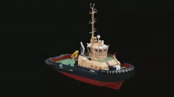 Tugboat Ural 3D model