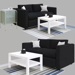 VIMLE 2 SEAT SOFA SET 3D model