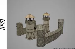 Walls Low-poly  3D model