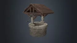 Wishing Well - Stone Well - Well - Medieval Well - Vintage Well  Low-poly  3D model