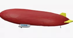 Zeppelin Low Poly Low-poly  3D model