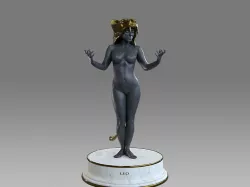 Zodiac Sign Female Leo Low-poly  3D model