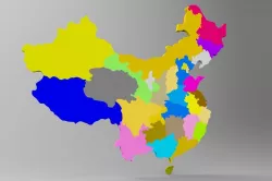 3d china map with it all region 3D model
