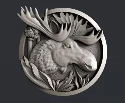 3d STL models for CNC Moose 3D model