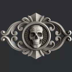 3d STL models for CNC skull decor 3D model