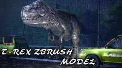 3D Tyrannosaurus Rex Zbrush T-Rex Low-poly  3D model