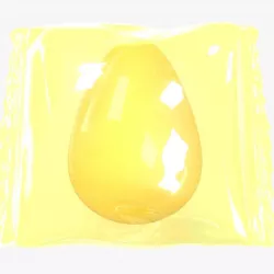 3D Wrapped Yellow Candy model 3D model
