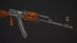 AK 47 Low Poly Low-poly  3D model