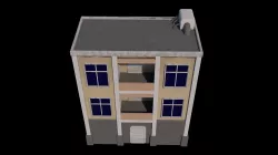 Apartment Building Low-poly  3D model