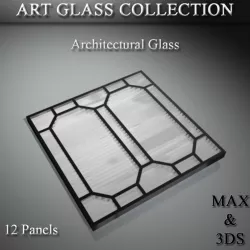 Architectural Glass Set 3D model