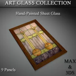 Art Glass Set 16 3D model