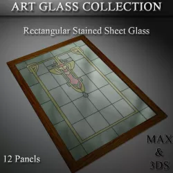 Art Glass Set 20 3D model