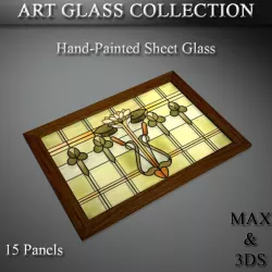 Art Glass Set 21 3D model
