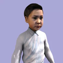  Asian boy 3D model