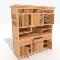 Asian Cabinet Low-poly  3D model