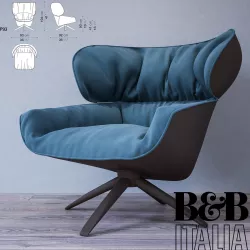 B and B Italia Tabano chair 3D model